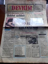 Devrim Gazetesi - Turkish Newspaper - 27 Nisan 1971 - neye yaradı yazan Profesör Bahri Savcı - Atatürk'ün emaneti gençlikten alınamaz - Erim hükümetinin  baskı tedbirleri - reform kabinesi çizen Turhan Selçuk - derneklere yardım fonu ahbap zengin etme oyunlarının hikayesi - Süleyman Demirel Adalet Partisi'nin daha Ragıp Gümüşpala sağken başkanıydı - devrimci genç Niyazi Tekin şehit oldu - Nesteren'in tatlı perşembe sütunundan yazan İlhan Selçuk - suç değil mi yazan Uğur Mumcu - ortaya çıkan gerçek yazan Yılmaz Akkılıç - balyoz gibi inmek yazan İlhami Soysal - ben milletvekili iken yazan Çetin Altan - Milli Savunma Bakanı Ferit Melen - sinema TV yazan Nijat Özön - Guatemala sürdürülen faşist terör - Sudan Arap cumhuriyetleri federasyonuna neden katılmadı - Süveyş kanalının açılması sorunu - Filistin Kurtuluş mücadelesi ve Kral Hüseyin - Kaldor raporu ve vergi reformu yazan Arslan Başer Kafaoğlu - Henry Ford II. Ve İngiltere - Uruguay Tupamaro'ların devrimci hükümet programı