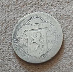 Kıbrıs 4,5 Piastre Gümüş 1901 Kraliçe Victoria