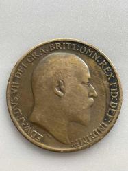 LOT.14 » 1910 TARİHLİ EDWARDVS VII DÖNEMİ INGİLTERE ONE PENNY
