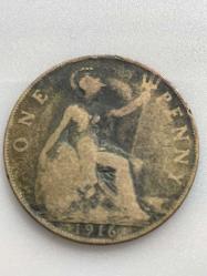 1916 TARİHLİ GEORGIVS V DÖNEMİ INGİLTERE ONE PENNY