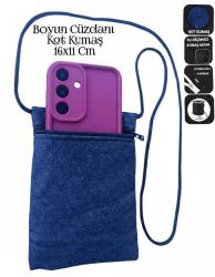 SEVBAGS BOYUN CÜZDANI KOT KUMAŞ GÜNLÜK TELEFON PARA KİMLİK KART CÜZDANI