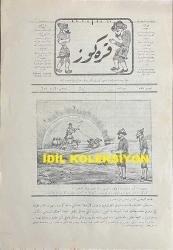 Osmanlıca Karagöz Mizah Dergisi-Gazetesi, Orijinal Dönem Basım, (Ottoman Magazine-Newspaper-Journal Illustré Kara-Gueuz) - 17 Eylül 1913 - Sayı: 557 - Hicri: 15 Şevval 1331 - Rumi: 4 Eylül 1329 - Karikatürist Ali Fuat Bey'in Çalışması: 