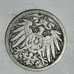 ALMANYA  1890 J    5  PFENNIG
