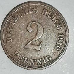 ALMANYA  1910 A    2  PFENNIG