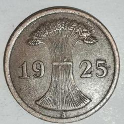 ALMANYA  1925 A    2  PFENNIG