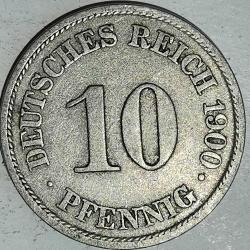 ALMANYA  1900 A    10  PFENNIG