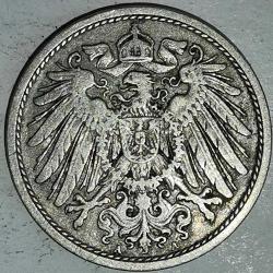 ALMANYA  1908 A    10  PFENNIG