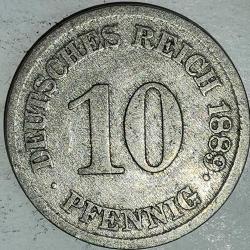 ALMANYA  1899 E    10  PFENNIG