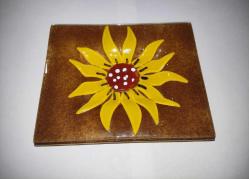 19932-ÇOK ŞAHANE CAM ÜZERİNE EL BOYAMA MASA ÜSTÜ DEKOR TABAĞI