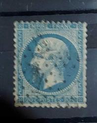 Fransa 1862 Napoleon III - 20 c. Damgalı