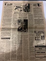 TERCÜMAN GAZETESİ - DOĞUM GÜNÜ HEDİYESİ (TURKISH NEWSPAPPER) - 2 NİSAN 1981 - SADECE TEK YAPRAKTIR -Ronald Reagan-Jodie Foster-Robert De Niro-Taner Akçam-Ahmet Kabaklı-Mahmut Baler-Rauf Tamer-İsmail Efe-Celal Bayar-Atıf Yılmaz-Fikri Atay-E Kurmay Albay Sadi Sarptır-Memur terfi sistemi değişiyor-Suikastçı genç bir filmin etkisinde kalıp Reagani vurmuş-Gençlere eroin satan bir şebeke yakalandı-Oscar ödülleri dağıtıldı-Taksi Şoförünün unutulmaz oyuncusu Robert De Niro yılın aktörü seçildi-Dünya tiyatroları gününde Tercüman sanatçıları biraraya getirdi-İsmail Efe Ödemişli Atıfın-Yaşayan Türkçemiz Rumeline sıçrayan dil anarşisi-Anarşi hangi partilerle bulaştı-Öküze boynuzu ağır gelir mi-Sözün Kısası Bazı Notlar-Yeni çıktı 2 temel eser daha-Vefat Cemile Bodur-Dikkat Gazete ebatları küçülüyor ama ansiklopedilere zararı olmayacak-Türkmen Bush ve Hague ile görüştü-ABDde silah satışlarının sınırlandırılması yeniden gündeme geliyor-Dev Yolun Taner Akçam dışındaki bütün yöneticileri tutuklandı