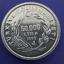 50.000 Lira 1999 FAO, 21. Yüzyıl Gıda Güvenliği, Şarapçılık. Çil.