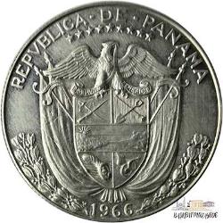 1966 PANAMA 1/2 BALBOA HATIRA PARASI GÜMÜŞ (11.5 GRAM) ÇİL