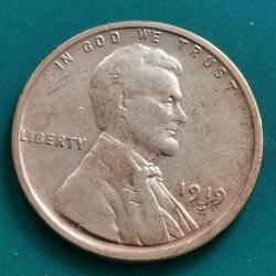 AMERİKA  1919 S   1 CENT   BUĞDAY  CENTİ