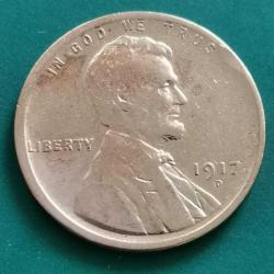 AMERİKA  1917 D  1 CENT   BUĞDAY  CENTİ