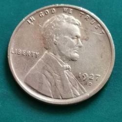 AMERİKA  1927 D     1 CENT   BUĞDAY  CENTİ