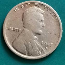 AMERİKA  1917 D     1 CENT   BUĞDAY  CENTİ