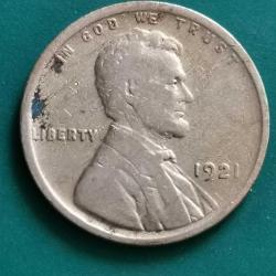 AMERİKA  1921     1 CENT   BUĞDAY  CENTİ