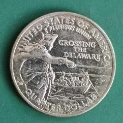 AMERİKA  2021 D    ÇEYREK DOLAR  25 CENT    HATIRA CROSSIN THE DELAWARE