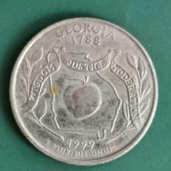 AMERİKA   1999 P    ÇEYREK DOLAR  25 CENT    HATIRA   50 Eyalet Çeyreklikleri - Georgia