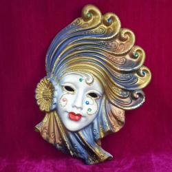 EL BOYAMA SERAMİK VENEDİK MASKESİ DUVAR PANOSU , MADE IN ITALY