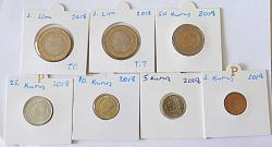 Türkiye Cumhuriyet 2018 Yılı  Para Seti 1 Lira Ters Düz  50/25/10/5/1 Kuruş    (5720)