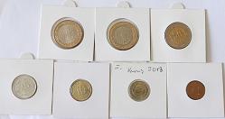 Türkiye Cumhuriyet 2018 Yılı  Para Seti 1 Lira Ters Düz  50/25/10/5/1 Kuruş    (5720)