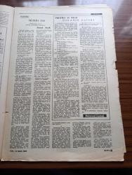 Yön Gazetesi - Turkish Newspaper - 15 Ekim 1965 - masonluk siyon protokolleri ve AP DP tatbikatı yazan Erdoğan Tamer - ortanın solu mu sorumlu yazan Mümtaz Soysal - İmam Hatip okulu sınavına gönderilen köy çocukları - seçim sonuçları Washington'u sevindirdi - Süleyman Demirel Suat Hayri Ürgüplü halef selef Fotoğrafı - CIA'nın marifetleri - TPAO üretim durumu - devrimciliği yitirince yazan İlhan Selçuk - Süleyman Demirel'in seçim konuşmaları yazan Ekmekçi - seçimlerden sonra yazan Fethi Naci - doların zaferi yazan Mehmet Kemal - Muslih Fer yazan Nimet Arzık - Müteahhit İzzettin Turanlı'nın Demirel iktidarı için çevirdiği entrikalar Fotoğrafı - Osman Bölükbaşı ve Süleyman Demirel İzzettin Turanlı aracılığıyla bir araya geldikten sonra Ankara Palas'ta verilen kokteyl'de Fotoğrafı - Bulgaristan izlenimleri 2 canlandırılmış köyler yazan Fakir Baykurt - Atatürk'ün Derneği mi Nasır Zeytinoğlu'nun çiftliği mi yazan İffet Aslan - Picasso resim sanatının P Vitamini - Bertolt Brecht