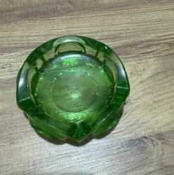 Şişecam Damgalı Vintage Yeşil Kristal Küllük
