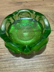 Şişecam Damgalı Vintage Yeşil Kristal Küllük
