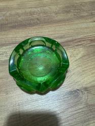 Şişecam Damgalı Vintage Yeşil Kristal Küllük