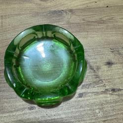 Şişecam Damgalı Vintage Yeşil Kristal Küllük