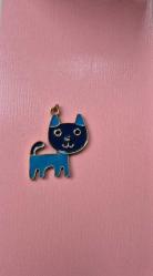 mineli mavi kedi kolye ucu