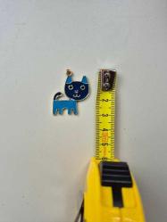 mineli mavi kedi kolye ucu