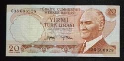 6. Emisyon 20 Türk Lirası G35 ÇÇT KAĞIT PARA