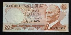 6. Emisyon 20 Türk Lirası G35 ÇÇT KAĞIT PARA