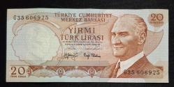 6. Emisyon 20 Türk Lirası G35 ÇÇT KAĞIT PARA