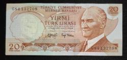 6. Emisyon 20 Türk Lirası G84 ÇÇT KAĞIT PARA
