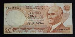 6. Emisyon 20 Türk Lirası G51 ÇÇT KAĞIT PARA