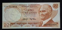 6. Emisyon 20 Türk Lirası G50 ÇÇT KAĞIT PARA
