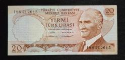 6. Emisyon 20 Türk Lirası I86 ÇÇT KAĞIT PARA