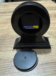 Klasik Metal siyah  Roma Rakamlı Pilli Masa Saati  James Parker Sheffield Çalışır durumda