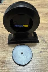 Klasik Metal siyah  Roma Rakamlı Pilli Masa Saati  James Parker Sheffield Çalışır durumda