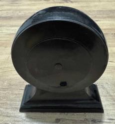 Klasik Metal siyah  Roma Rakamlı Pilli Masa Saati  James Parker Sheffield Çalışır durumda