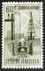 +++ VENEZUELLA ZULIA ARMASI , PETROL PLATFORMU       1951    - DAMGALI