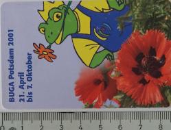 ALMANYA (GERMANY) BUGA POTSDAM 2001 NADİR BİTKİLER TEMALI ÇİPLİ ORİJİNAL TELEFON KARTI 1 ADET ÇOK NADİR