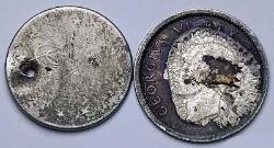 2 ADET GÜMÜŞ MADENİ PARA LOTU HALİYLE 5.1 GR.