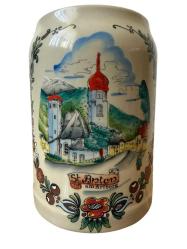 St. Anton am Arlberg Figürlü Tankart Bira Bardağı