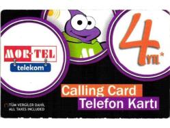 K = UZAK ARAMA KARTI ( CALLİNG  CARD - 4  YTL ) TEMİZ ve NADİR