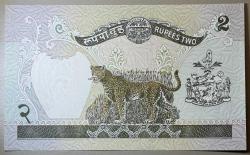 1981-2000 Nepal 2 Rupee Çil Kondisyonda Yabancı Kağıt Para